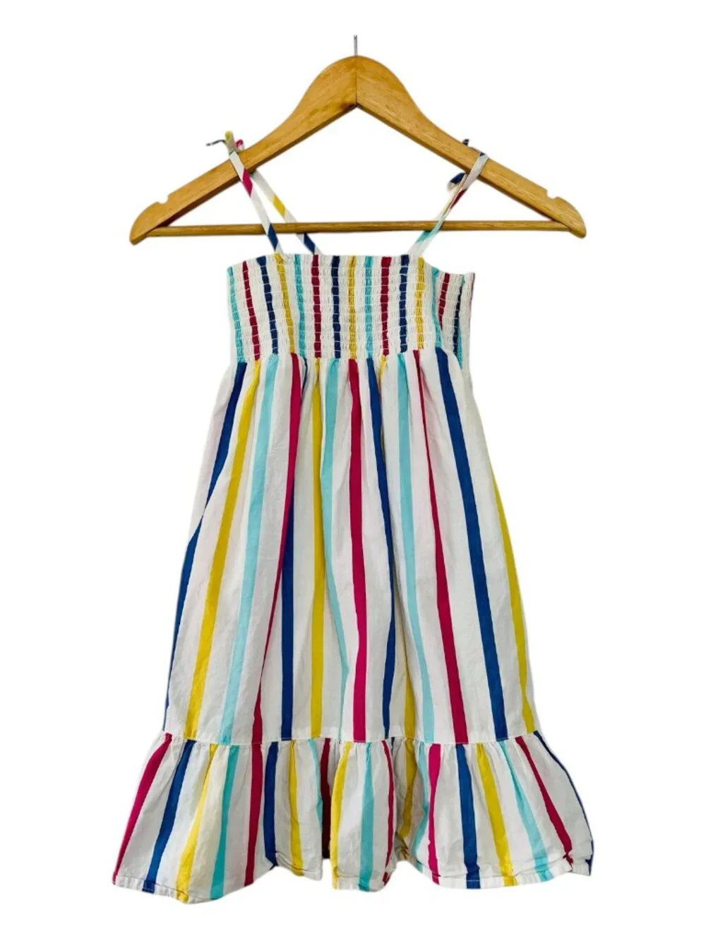 Joe Fresh Girls Striped Cotton Dress | Size Small (6) - Picture 1 of 5